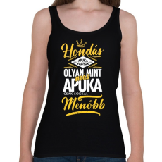 PRINTFASHION Hondás apuka - Női atléta - Fekete