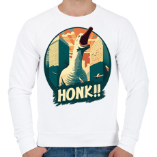 PRINTFASHION Honk! - Férfi pulóver - Fehér