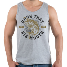 PRINTFASHION Hook that big mouth - Férfi atléta - Sport szürke atléta, trikó
