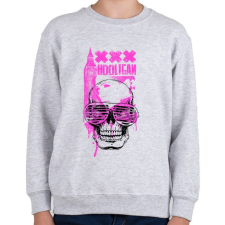 PRINTFASHION Hooligan Pink Skull - Gyerek pulóver - Sport szürke gyerek pulóver, kardigán
