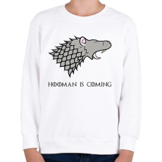 PRINTFASHION Hooman is coming - Gyerek pulóver - Fehér