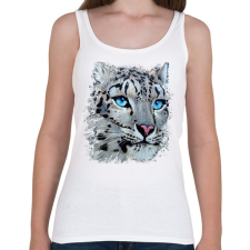 PRINTFASHION Hópárduc - kék szemmel - Női atléta - Fehér női trikó