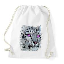 PRINTFASHION Hópárduc - lila szemmel - Sportzsák, Tornazsák - Fehér tornazsák