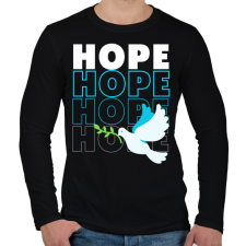 PRINTFASHION Hope felirat - Férfi hosszú ujjú póló - Fekete férfi póló