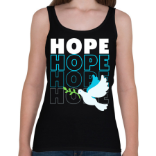 PRINTFASHION Hope felirat - Női atléta - Fekete női trikó