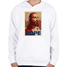 PRINTFASHION Hope - Gyerek kapucnis pulóver - Fehér gyerek pulóver, kardigán