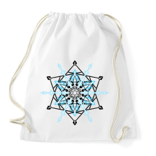 PRINTFASHION Hópehely mandala - kék - Sportzsák, Tornazsák - Fehér tornazsák