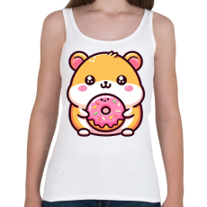 PRINTFASHION Hörcsög fánkkal - Női atléta - Fehér