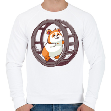 PRINTFASHION Hörcsög - Férfi pulóver - Fehér