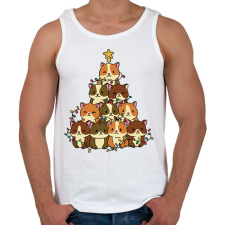 PRINTFASHION Hörcsög karácsonyfa - Férfi atléta - Fehér atléta, trikó