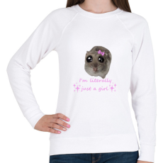 PRINTFASHION hörcsög meme - Női pulóver - Fehér