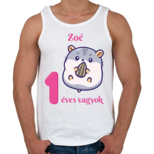 PRINTFASHION Hörcsögös minta - Férfi atléta - Fehér atléta, trikó