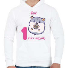 PRINTFASHION Hörcsögös minta - Férfi kapucnis pulóver - Fehér női pulóver, kardigán