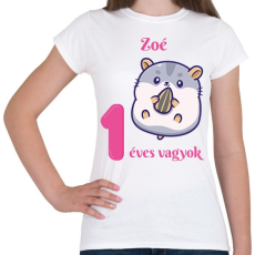 PRINTFASHION Hörcsögös minta - Női póló - Fehér