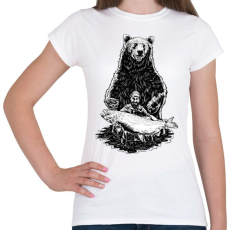 PRINTFASHION Horgász a pácban - Női póló - Fehér