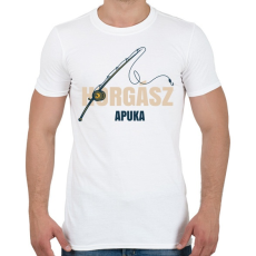 PRINTFASHION Horgász apuka - Férfi póló - Fehér