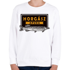 PRINTFASHION Horgász apuka - Gyerek pulóver - Fehér