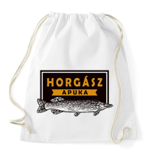 PRINTFASHION Horgász apuka - Sportzsák, Tornazsák - Fehér tornazsák