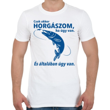 PRINTFASHION Horgász - Férfi póló - Fehér férfi póló
