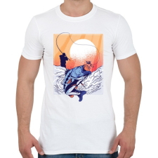 PRINTFASHION Horgász - Férfi póló - Fehér férfi póló