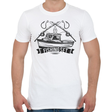 PRINTFASHION Horgász  - Férfi póló - Fehér férfi póló