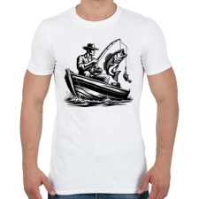 PRINTFASHION horgász - Férfi póló - Fehér férfi póló