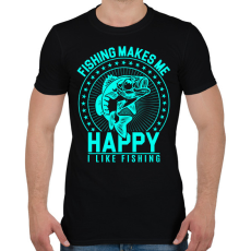 PRINTFASHION horgász - Férfi póló - Fekete