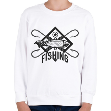 PRINTFASHION horgász - Gyerek pulóver - Fehér gyerek pulóver, kardigán