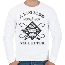 PRINTFASHION Horgász július - Férfi pulóver - Fehér férfi pulóver, kardigán