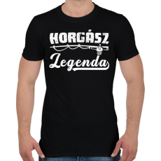 PRINTFASHION Horgász legenda - Férfi póló - Fekete
