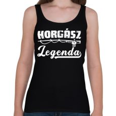 PRINTFASHION Horgász legenda - Női atléta - Fekete