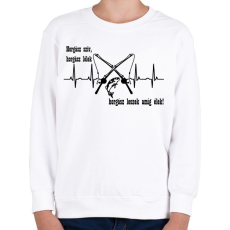 PRINTFASHION Horgász lélek - Gyerek pulóver - Fehér