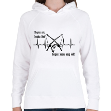 PRINTFASHION Horgász lélek - Női kapucnis pulóver - Fehér