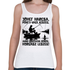 PRINTFASHION Horgász leszek - Női atléta - Fehér