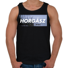 PRINTFASHION Horgász logó - Férfi atléta - Fekete atléta, trikó