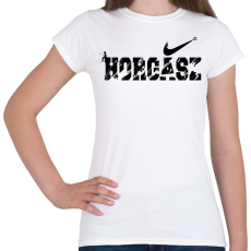PRINTFASHION Horgász logó - Női póló - Fehér