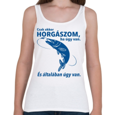 PRINTFASHION Horgász - Női atléta - Fehér