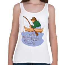 PRINTFASHION Horgász - Női atléta - Fehér