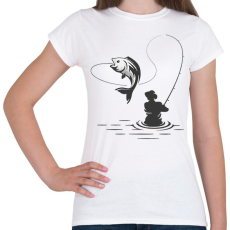 PRINTFASHION Horgász  - Női póló - Fehér