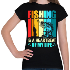 PRINTFASHION horgász - Női póló - Fekete