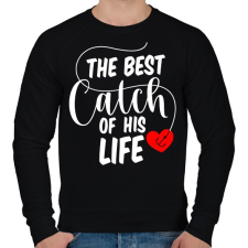 PRINTFASHION Horgász páros - a legjobb fogás 2 - Férfi pulóver - Fekete női pulóver, kardigán