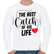 PRINTFASHION Horgász páros - a legjobb fogás - Férfi pulóver - Fehér női pulóver, kardigán