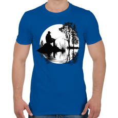 PRINTFASHION Horgász relax - Férfi póló - Királykék