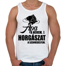 PRINTFASHION Horgász szenvedély - Férfi atléta - Fehér atléta, trikó