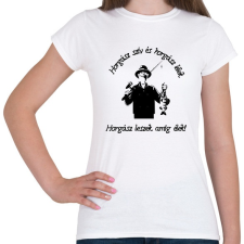 PRINTFASHION horgász szív - Női póló - Fehér női póló