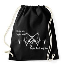 PRINTFASHION Horgász szív - Sportzsák, Tornazsák - Fekete tornazsák