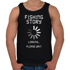 PRINTFASHION Horgász sztori - Férfi atléta - Fekete