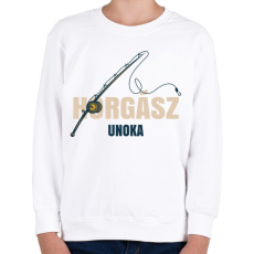 PRINTFASHION Horgász unoka - Gyerek pulóver - Fehér