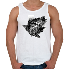 PRINTFASHION Horgászat 03 - Férfi atléta - Fehér