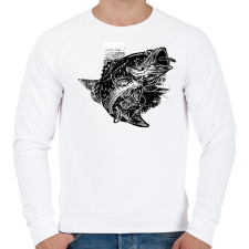 PRINTFASHION Horgászat 03 - Férfi pulóver - Fehér férfi pulóver, kardigán